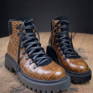 Ботинки-хайкеры кожаные